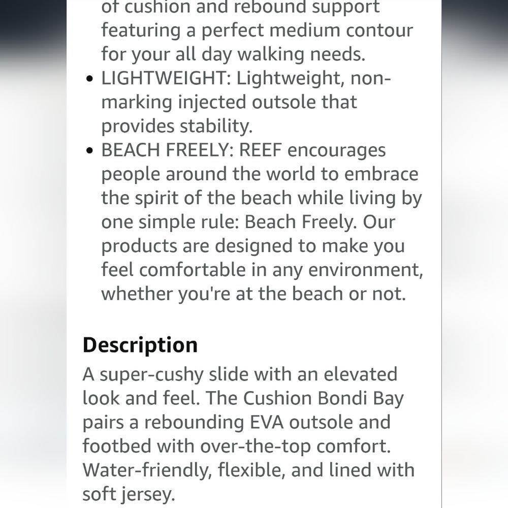 Reef Cushion Bondi Bay Slide Sandal- Frosty - Picture 10 of 14